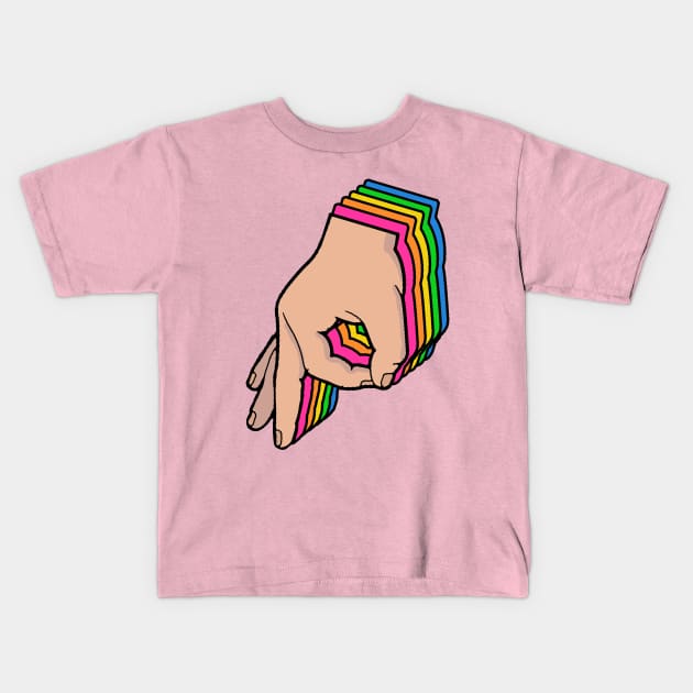 The Circle Game Rainbow Kids T-Shirt by Barnyardy